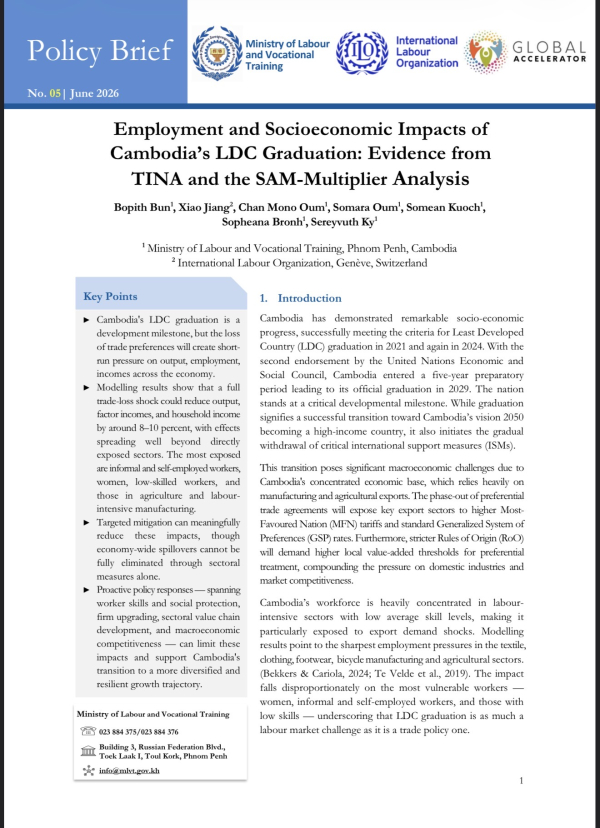 Employment and Socioeconomic Impacts of Cambodia's LDC Graduation: Evidence from TINA and the SAM-Multiplier Analysis