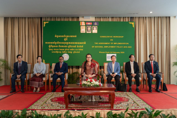 សាលា​ពិគ្រោះយោបល់ ស្តីពី ការវាយតម្លៃនៃការអនុវត្តគោលនយោបាយជាតិស្តីពីមុខរបរ និងការងារ ឆ្នាំ២០១៥-២០២៥