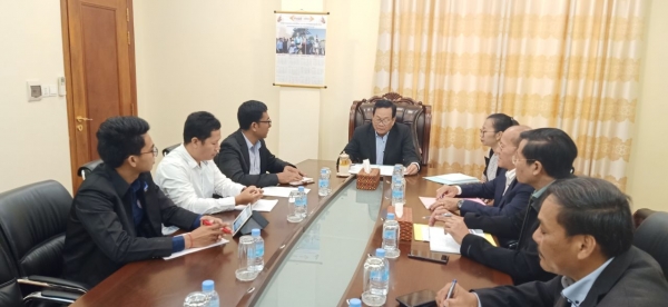 ប្រធានសហព័ន្ធសហជីពកម្មករសំណង់ និងព្រៃឈើកម្ពុជា និងសហការីបានចូលជួបសំដែងការគួរសម និងពិភាក្សាការងារ