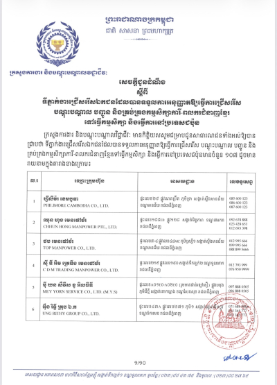 ទីភ្នាក់ងារជ្រើសរើសឯកជនទៅធ្វើការនៅប្រទេសជប៉ុន